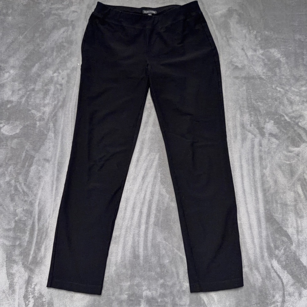 Eileen Fisher Womens XS Black Stretch Pull On Trousers Casual